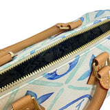 【LOUIS VUITTON/ルイ・ヴィトン】 スピーディ バンドリエール25 M11264 モノグラムタイル 2WAYショルダーバッグ ハンドバッグ レザー ラグーン(ホワイト＆ブルー)/ゴールド金具 レディース【中古】【真子質店】【BL】 【TYMiD】