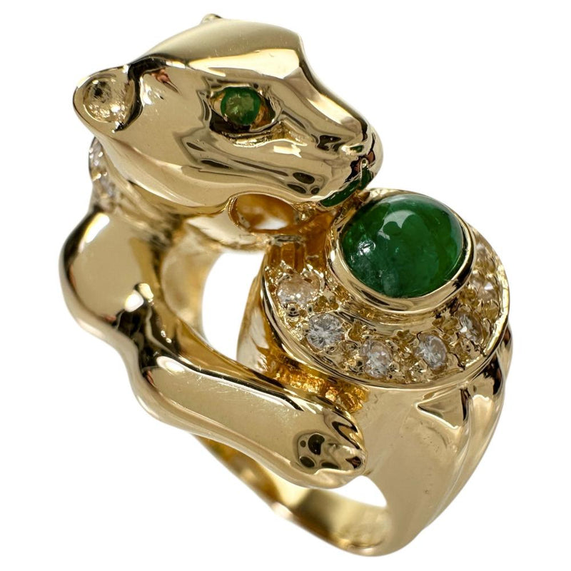 9.5号 豹/パンサー エメラルド 0.35ct ダイヤモンド 0.15ct リング・指輪 K18ゴールド 18金 10.9g レディース
【中古】【真子質店】【NN】




【IDSY】