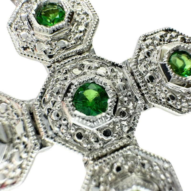 クロス/キューブ変形 2WAYデザイン グリーングロッシュラーガーネット 0.43ct ダイヤモンド 0.06ct ペンダントトップ K18WGホワイトゴールド 18金 7.3g レディース
【中古】【真子質店】【NN】




【SMoK】