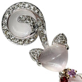 猫モチーフ ローズクォーツ 計9.40ct サファイア 計0.37ct ダイヤモンド 計0.29ct ペンダントトップ K18WGホワイトゴールド 18金 5.6g レディース
【中古】【真子質店】【NN】




【MoMaS】