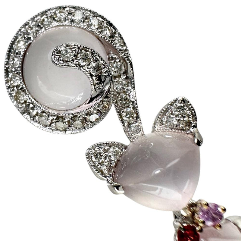 猫モチーフ ローズクォーツ 計9.40ct サファイア 計0.37ct ダイヤモンド 計0.29ct ペンダントトップ K18WGホワイトゴールド 18金 5.6g レディース
【中古】【真子質店】【NN】




【MoMaS】