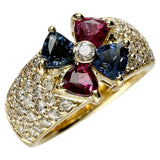 11号 フラワー風 ルビー 0.494ct サファイア 0.562ct ダイヤモンド 0.86ct リング・指輪 K18ゴールド 18金 8.0g レディース
【中古】【真子質店】【NN】




【ITYMo】