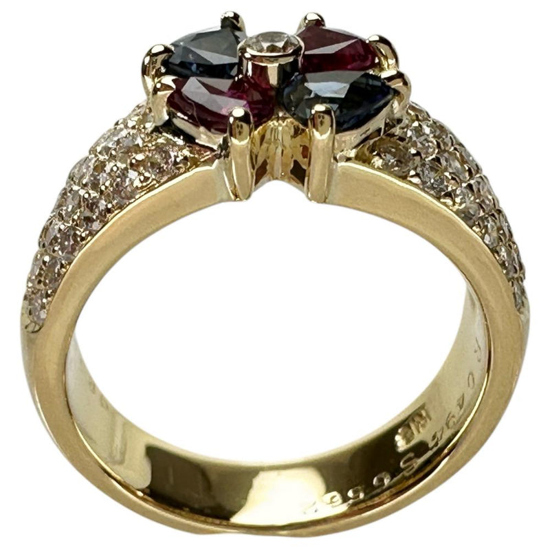 11号 フラワー風 ルビー 0.494ct サファイア 0.562ct ダイヤモンド 0.86ct リング・指輪 K18ゴールド 18金 8.0g レディース
【中古】【真子質店】【NN】




【ITYMo】