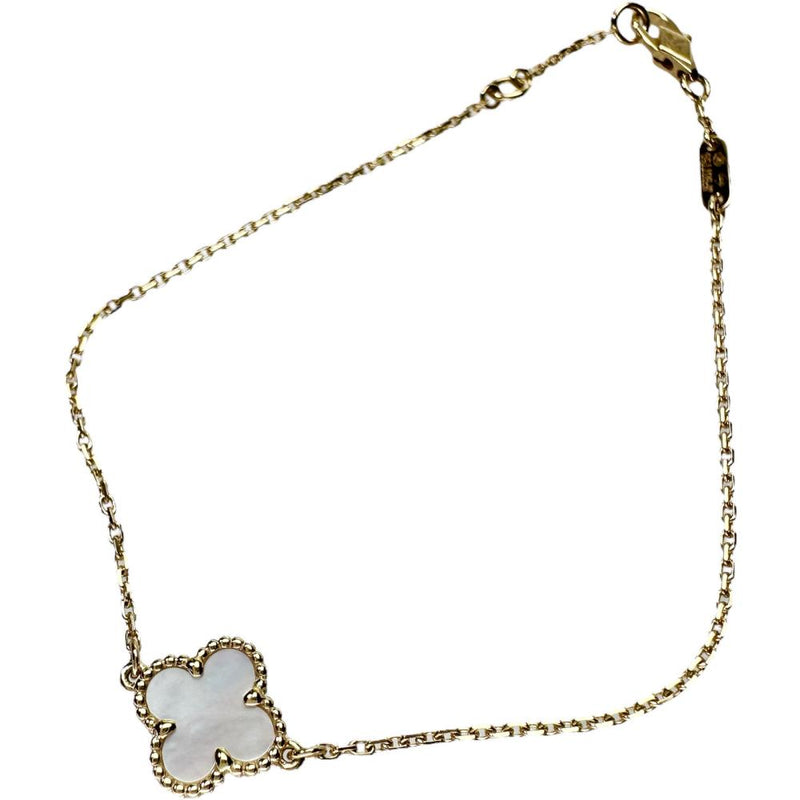 【Van Cleef & Arpels/ヴァンクリーフ＆アーペル】 マザーオブパール (MOP/白蝶貝) ブレスレット スウィートアルハンブラ K18ゴールド 18金 1.8g 17cm VCARF68800 レディース
【中古】【真子質店】【BL】




【IMaMiY】