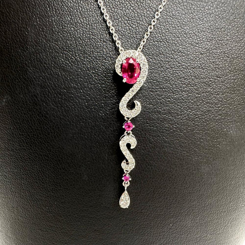 ルビー 0.676/計0.07ct ダイヤモンド 計0.37ct ネックレス K18WGホワイトゴールド 18金 5.8g 45cm レディース
【中古】【真子質店】【NN】




【SMaMo】