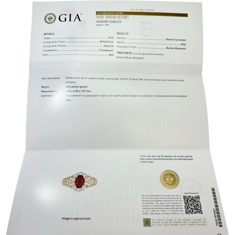 8号 ビルマ産ルビー 1.19ct ダイアモンド 0.65/0.06ct リング・指輪 K18ゴールド 18金 4.0g レディース
【中古】【真子質店】【NN】




【ITMaT】