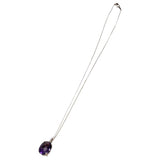 アメジスト（内部透明玉入り） 3.55ct ダイヤモンド 0.02ct ネックレス K18PGピンクゴールド 18金 3.7g 45cm レディース 【中古】【真子質店】【NN】 【DTS】