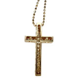 十字架/クロスデザイン ダイヤモンド 0.20ct ネックレス K18ゴールド 18金 2.3g 40cm レディース 【中古】【真子質店】【NN】 【MaDI】