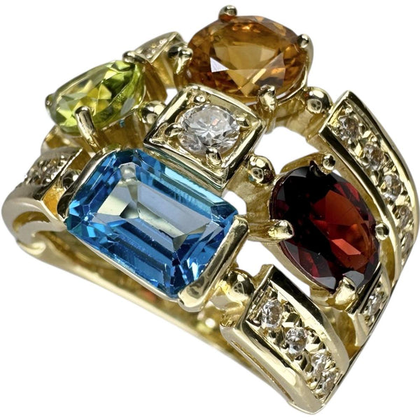 12号 ブルートパーズ/ペリドット/ガーネット/シトリン ダイヤモンド 計0.38ct リング・指輪 K18ゴールド 18金 11.1g レディース
【中古】【真子質店】【NN】




【IDMax】