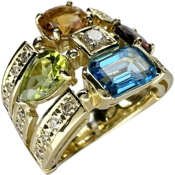 12号 ブルートパーズ/ペリドット/ガーネット/シトリン ダイヤモンド 計0.38ct リング・指輪 K18ゴールド 18金 11.1g レディース
【中古】【真子質店】【NN】




【IDMax】