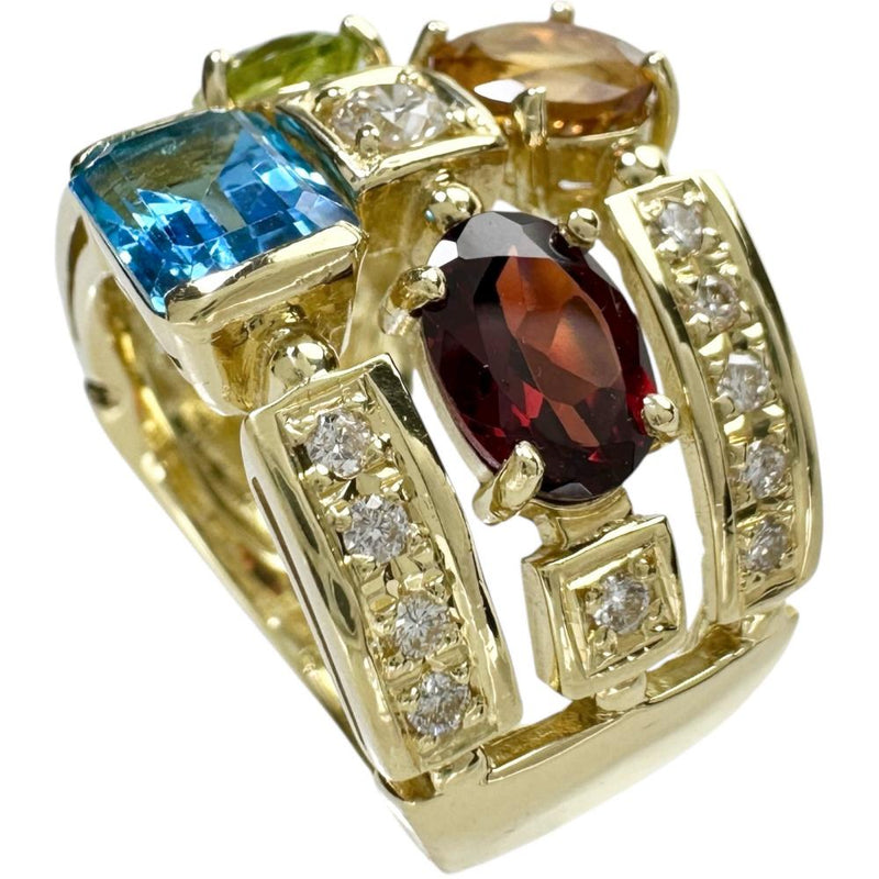 12号 ブルートパーズ/ペリドット/ガーネット/シトリン ダイヤモンド 計0.38ct リング・指輪 K18ゴールド 18金 11.1g レディース
【中古】【真子質店】【NN】




【IDMax】