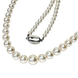 アコヤ真珠/パール4.0〜8.2mm ネックレス シルバー 21.1g 46cm レディース 【中古】【真子質店】【NN】 【TTx】