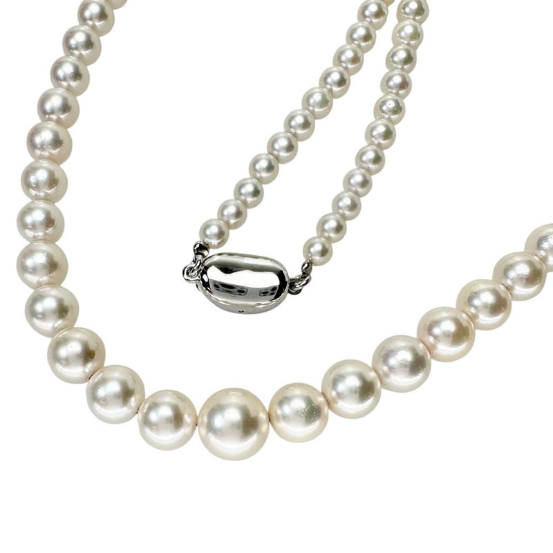 アコヤ真珠/パール4.0〜8.2mm ネックレス シルバー 21.1g 46cm レディース 【中古】【真子質店】【NN】 【TTx】