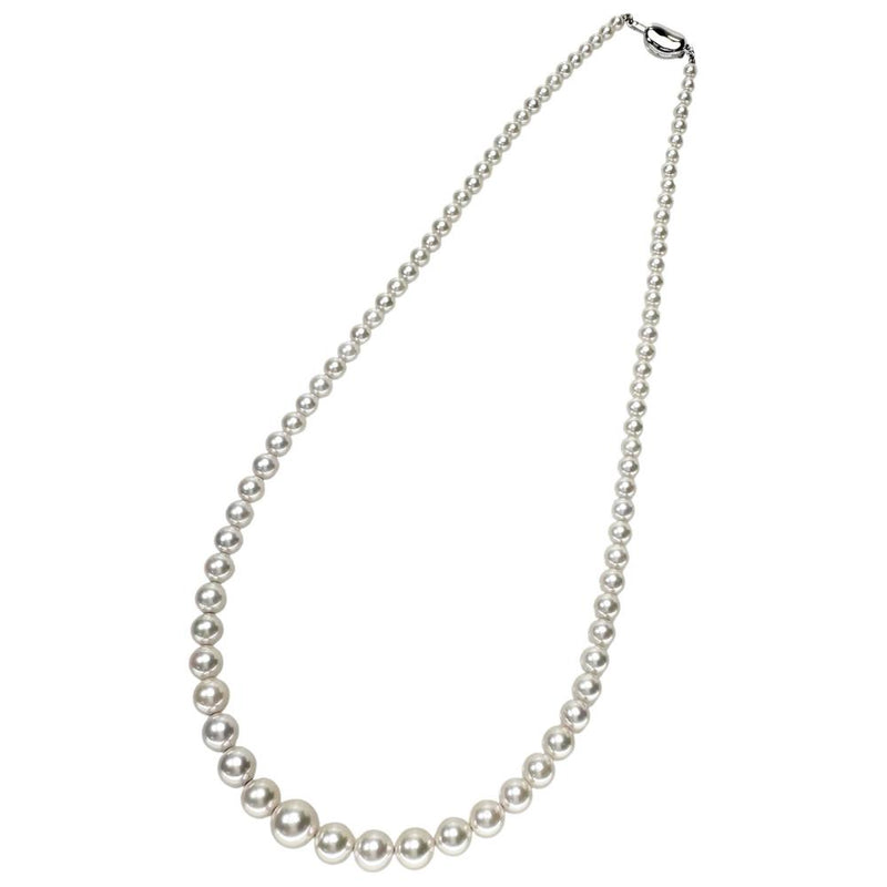 アコヤ真珠/パール4.0〜8.2mm ネックレス シルバー 21.1g 46cm レディース 【中古】【真子質店】【NN】 【TTx】