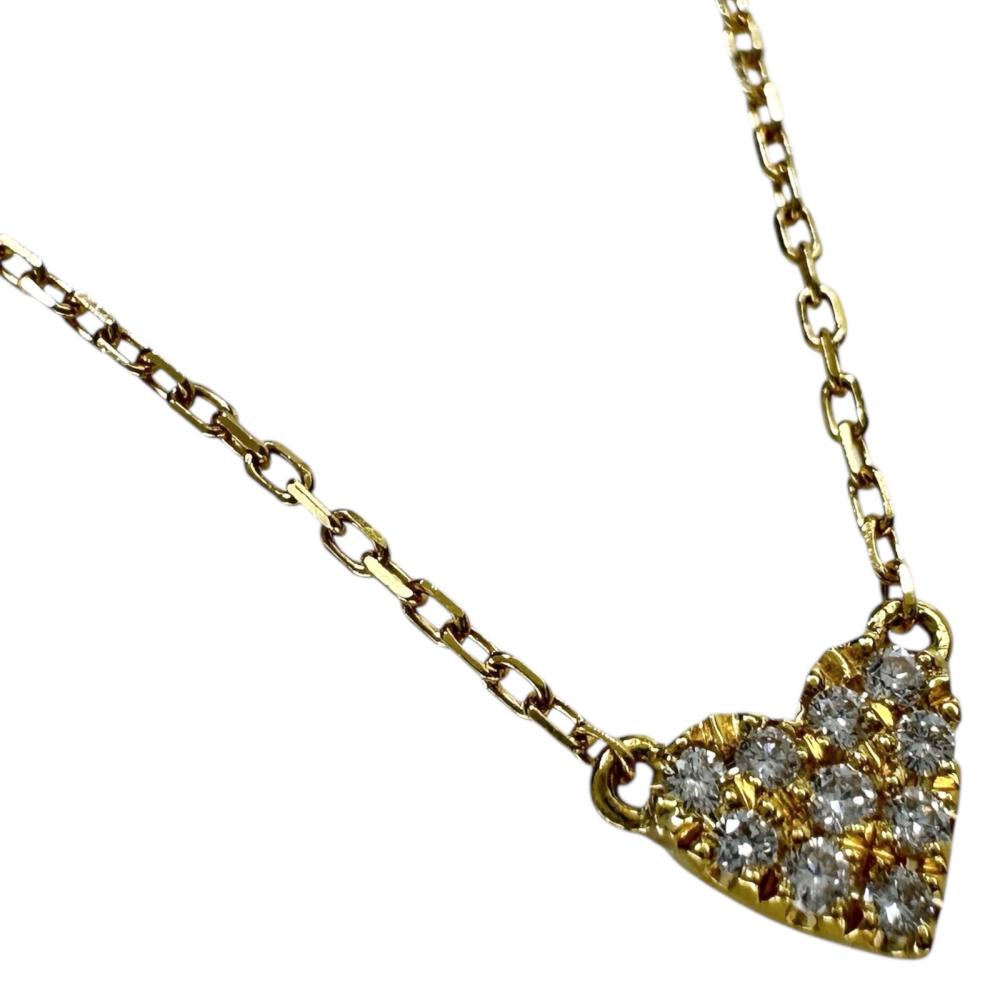 AHKAH/アーカー】 ハート ダイヤモンド 計0.05ct ネックレス K18
