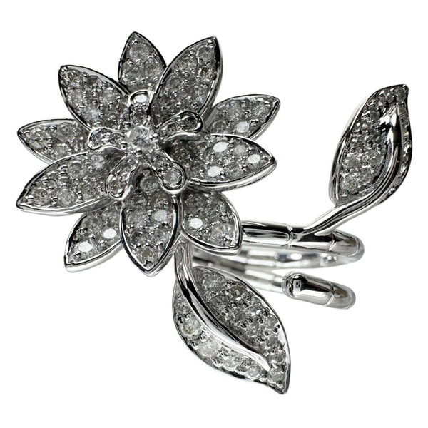 12号 花＆葉モチーフ ダイヤモンド 1.40ct リング・指輪 K18WGホワイトゴールド 18金 12.7g レディース
【中古】【真子質店】【NN】




【TIDMo】