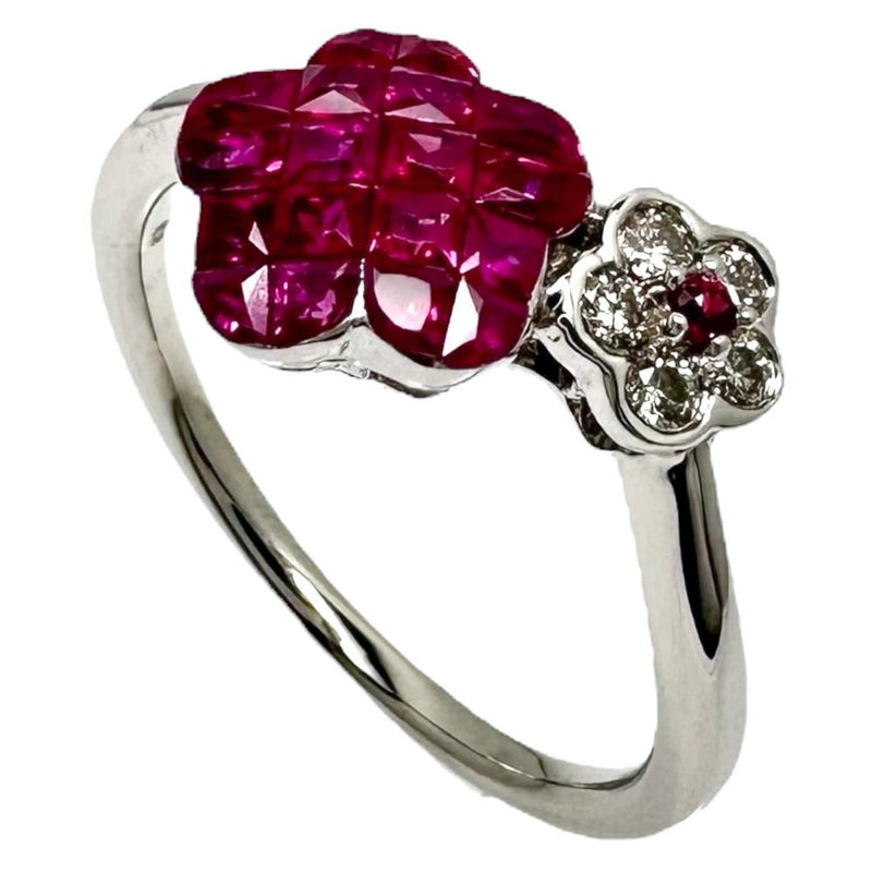 13号 フラワーモチーフ ミステリーセッティングルビー ダイヤモンド リング・指輪 K18WGホワイトゴールド 18金 3.0g レディース
【中古】【真子質店】【NN】




【Yxx】