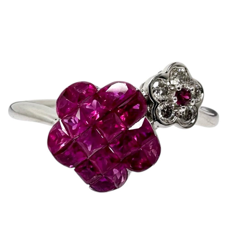 13号 フラワーモチーフ ミステリーセッティングルビー ダイヤモンド リング・指輪 K18WGホワイトゴールド 18金 3.0g レディース
【中古】【真子質店】【NN】




【Yxx】