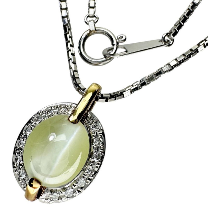 クリソベリルキャッツアイ 2.42ct ダイヤモンド 0.11ct ネックレス Pt900プラチナ/Pt850プラチナ/K18 9.0g 40cm レディース
【中古】【真子質店】【NN】




【YMaMi】