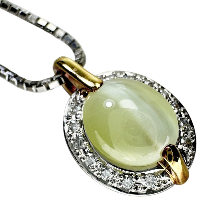 クリソベリルキャッツアイ 2.42ct ダイヤモンド 0.11ct ネックレス Pt900プラチナ/Pt850プラチナ/K18 9.0g 40cm レディース
【中古】【真子質店】【NN】




【YMaMi】