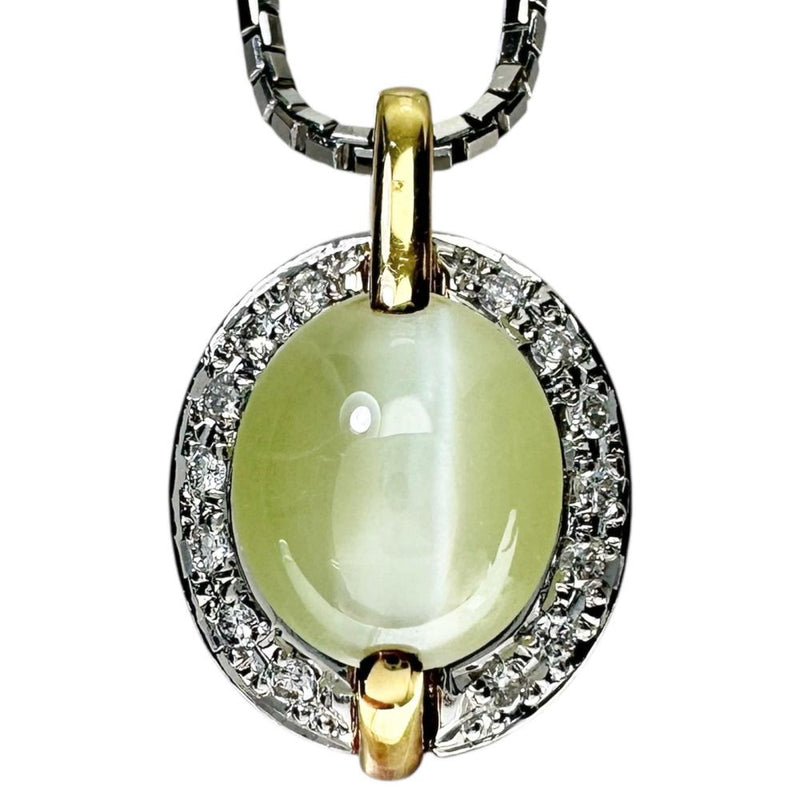 クリソベリルキャッツアイ 2.42ct ダイヤモンド 0.11ct ネックレス Pt900プラチナ/Pt850プラチナ/K18 9.0g 40cm レディース
【中古】【真子質店】【NN】




【YMaMi】