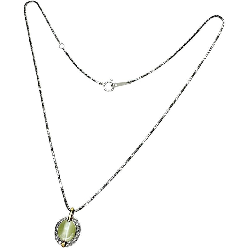 クリソベリルキャッツアイ 2.42ct ダイヤモンド 0.11ct ネックレス Pt900プラチナ/Pt850プラチナ/K18 9.0g 40cm レディース
【中古】【真子質店】【NN】




【YMaMi】