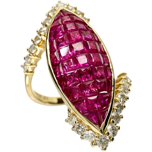 15号 ミステリーセッティングルビー 3.52ct ダイヤモンド 0.54ct リング・指輪 K18ゴールド 18金 7.4g レディース
【中古】【真子質店】【NN】




【IMoKMa】