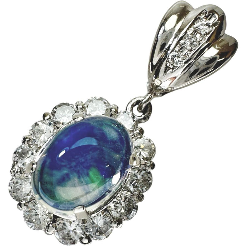 オパール 1.20ct ダイヤモンド 0.68ct ペンダントトップ Pt900プラチナ 