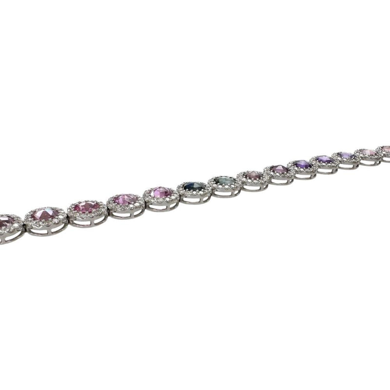 マルチカラーサファイア（ローズカット） 9.62ct ダイヤモンド 2.53ct ブレスレット K18WGホワイトゴールド 18金 16.4g 18cm レディース
【中古】【真子質店】【NN】




【DDMoMo】