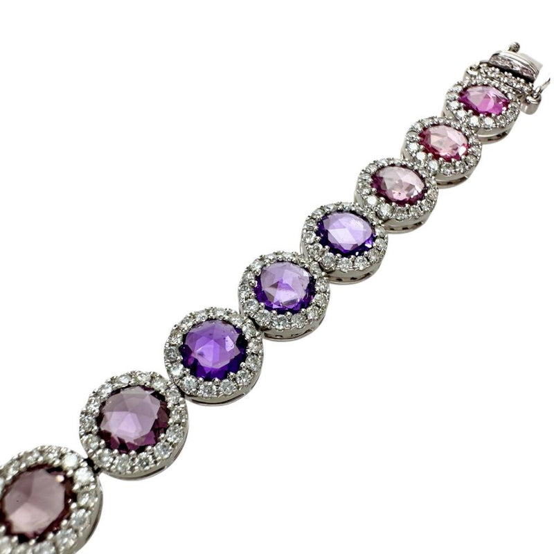 マルチカラーサファイア（ローズカット） 9.62ct ダイヤモンド 2.53ct ブレスレット K18WGホワイトゴールド 18金 16.4g 18cm レディース
【中古】【真子質店】【NN】




【DDMoMo】
