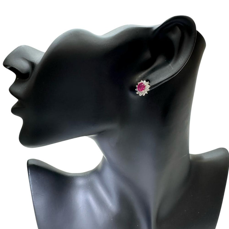 pt900 ルビー2ct プラチナピアス ルビー 0.32×2ct ダイヤモンド 0.13×2ct ピアス Pt850プラチナ