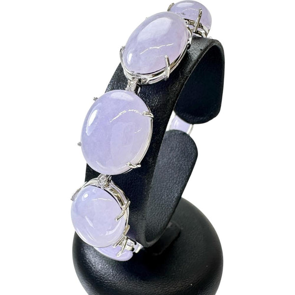 含侵処理なしラベンダーヒスイ(翡翠) 101.46ct ダイヤモンド 0.37ct ブレスレット K18WGホワイトゴールド 18金 33.9g 18cm レディース
【中古】【真子質店】【NN】




【MoxMaMi】