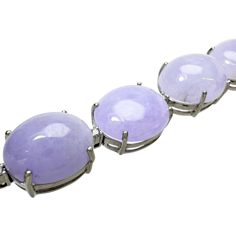 含侵処理なしラベンダーヒスイ(翡翠) 101.46ct ダイヤモンド 0.37ct ブレスレット K18WGホワイトゴールド 18金 33.9g 18cm レディース
【中古】【真子質店】【NN】




【MoxMaMi】