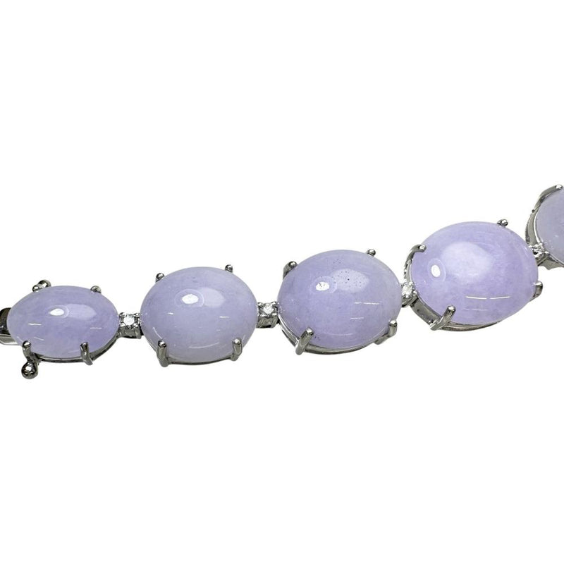 含侵処理なしラベンダーヒスイ(翡翠) 101.46ct ダイヤモンド 0.37ct ブレスレット K18WGホワイトゴールド 18金 33.9g 18cm レディース
【中古】【真子質店】【NN】




【MoxMaMi】