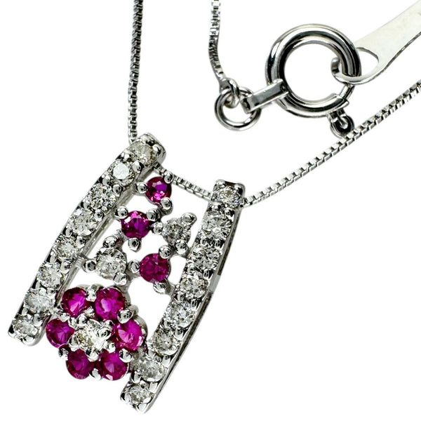 ルビー 0.15ct ダイヤモンド 0.19ct ネックレス K18WGホワイトゴールド 18金 2.0g 40cm レディース
【中古】【真子質店】【NN】




【MaMax】