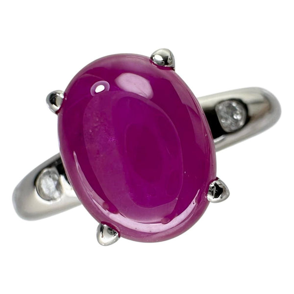 11号 ルビー（カボションカット） 2.63ct ダイヤモンド 0.045ct リング・指輪 Pt900プラチナ 6.3g レディース
【中古】【真子質店】【NN】




【YxMo】