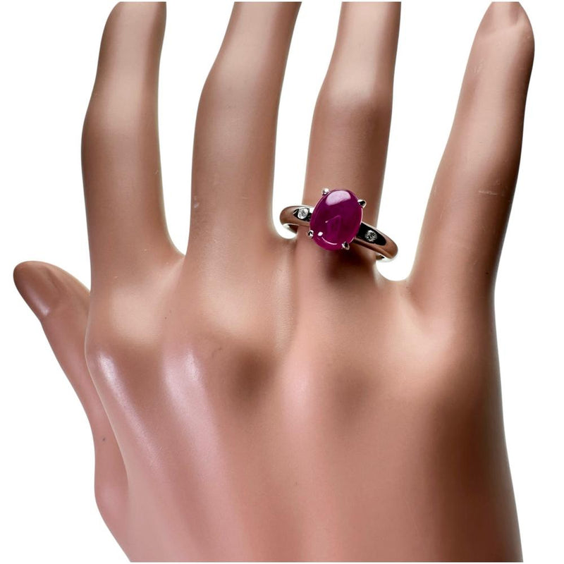 11号 ルビー（カボションカット） 2.63ct ダイヤモンド 0.045ct リング・指輪 Pt900プラチナ 6.3g レディース
【中古】【真子質店】【NN】




【YxMo】
