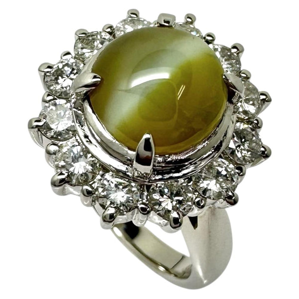 11号 クリソベリルキャッツアイ 3.95ct ダイヤモンド 計0.96ct リング・指輪 Pt900プラチナ 10.6g レディース
【中古】【真子質店】【NN】




【IDSY】