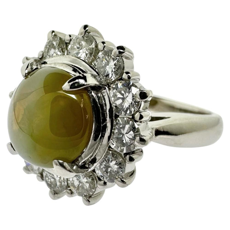 11号 クリソベリルキャッツアイ 3.95ct ダイヤモンド 計0.96ct リング・指輪 Pt900プラチナ 10.6g レディース
【中古】【真子質店】【NN】




【IDSY】