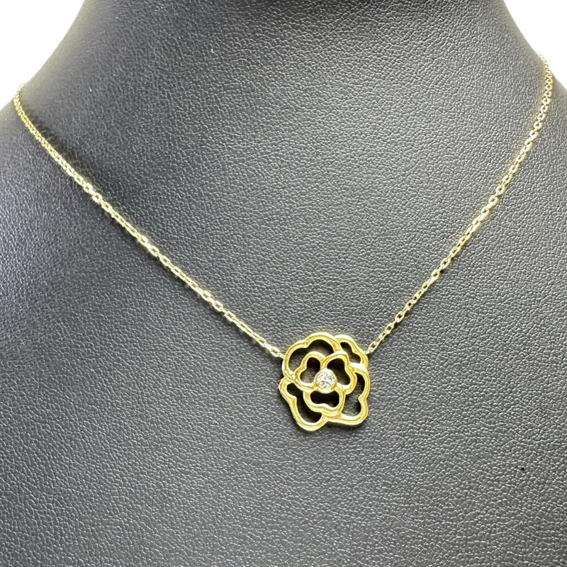 フラワーモチーフ　薔薇モチーフ ダイヤモンド 0.124ct ネックレス K18ゴールド 18金 3.2g 38cm レディース
【中古】【真子質店】【NN】




【MaMix】