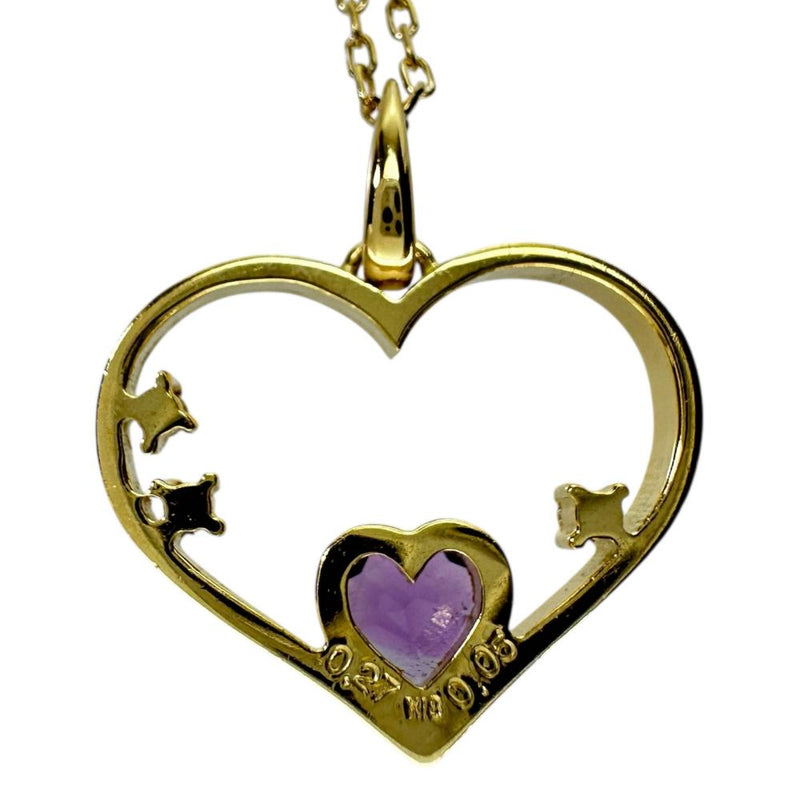 ハートモチーフ　ハート アメジスト 0.27ct ダイヤモンド 0.05ct ネックレス K18ゴールド 18金 4.7g 41cm レディース
【中古】【真子質店】【NN】




【MoMax】