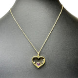 ハートモチーフ　ハート アメジスト 0.27ct ダイヤモンド 0.05ct ネックレス K18ゴールド 18金 4.7g 41cm レディース
【中古】【真子質店】【NN】




【MoMax】