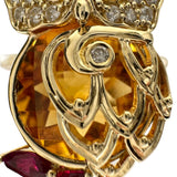 11号 フクロウ シトリン 5.90ct ダイヤモンド 0.17ct ルビー 0.25ct リング・指輪 K18ゴールド 18金 5.1g レディース
【中古】【真子質店】【NN】




【DSx】
