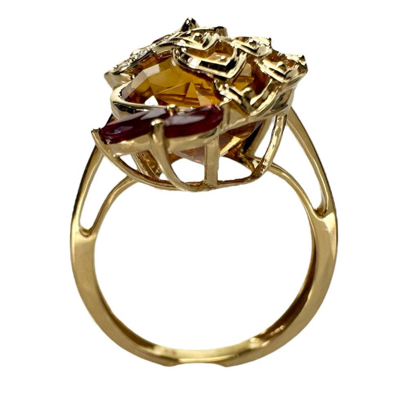 11号 フクロウ シトリン 5.90ct ダイヤモンド 0.17ct ルビー 0.25ct リング・指輪 K18ゴールド 18金 5.1g レディース
【中古】【真子質店】【NN】




【DSx】