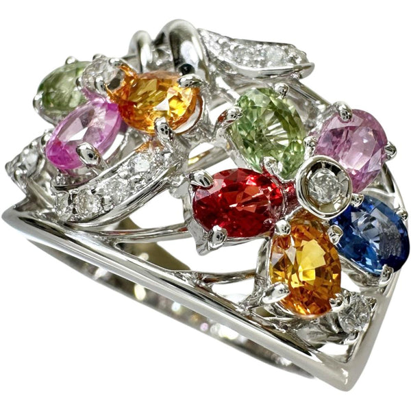 14.5号 フラワーモチーフ マルチサファイア 2.08ct ダイヤモンド 0.17ct リング・指輪 K18WGホワイトゴールド 18金 8.1g レディース
【中古】【真子質店】【NN】




【IITT】