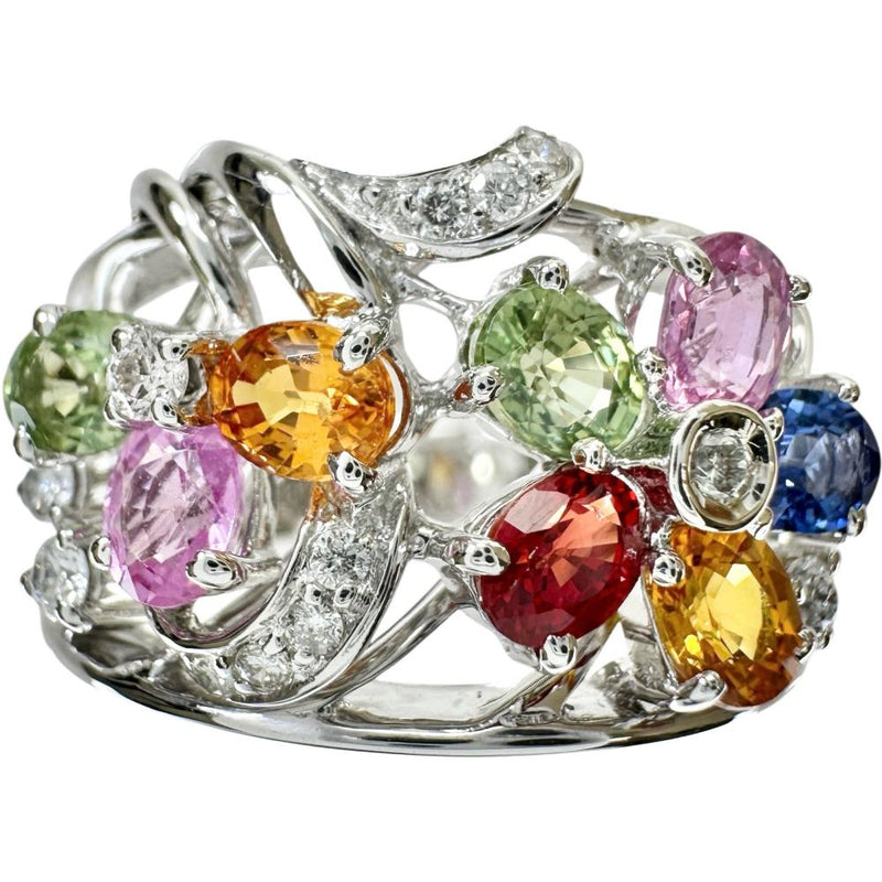 14.5号 フラワーモチーフ マルチサファイア 2.08ct ダイヤモンド 0.17ct リング・指輪 K18WGホワイトゴールド 18金 8.1g レディース
【中古】【真子質店】【NN】




【IITT】
