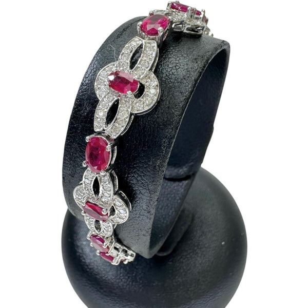 ルビー 6.00ct ダイヤモンド 1.45ct ブレスレット K18WGホワイトゴールド 18金 17.8g 16cm レディース
【中古】【真子質店】【NN】




【MaIMaMo】