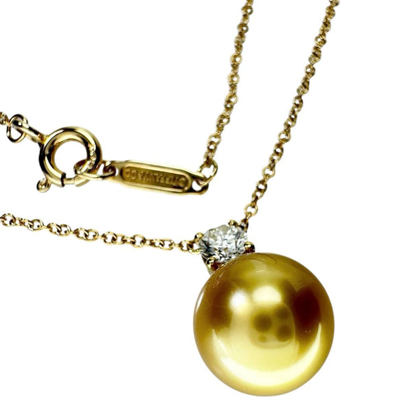 【TIFFANY&Co./ティファニー】 サウスシー 南洋ゴールデンパール/真珠9.1mm ダイヤモンド（推定0.15ct程度） ネックレス K18ゴールド 18金 2.8g 40.0cm レディース
【中古】【真子質店】【GD】




【TxTD】