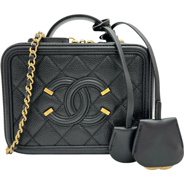 【CHANEL/シャネル】 フィリグリー バニティバッグ A93342 2WAYショルダーバッグ ハンドバッグ 27番（2019年頃） キャビアスキン ブラックレザー/ゴールド金具 レディース【中古】【真子質店】【BL】




【MaMaDD】