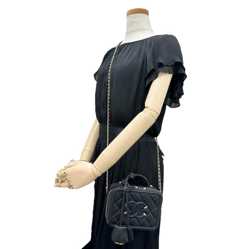 【CHANEL/シャネル】 フィリグリー バニティバッグ A93342 2WAYショルダーバッグ ハンドバッグ 27番（2019年頃） キャビアスキン ブラックレザー/ゴールド金具 レディース【中古】【真子質店】【BL】




【MaMaDD】